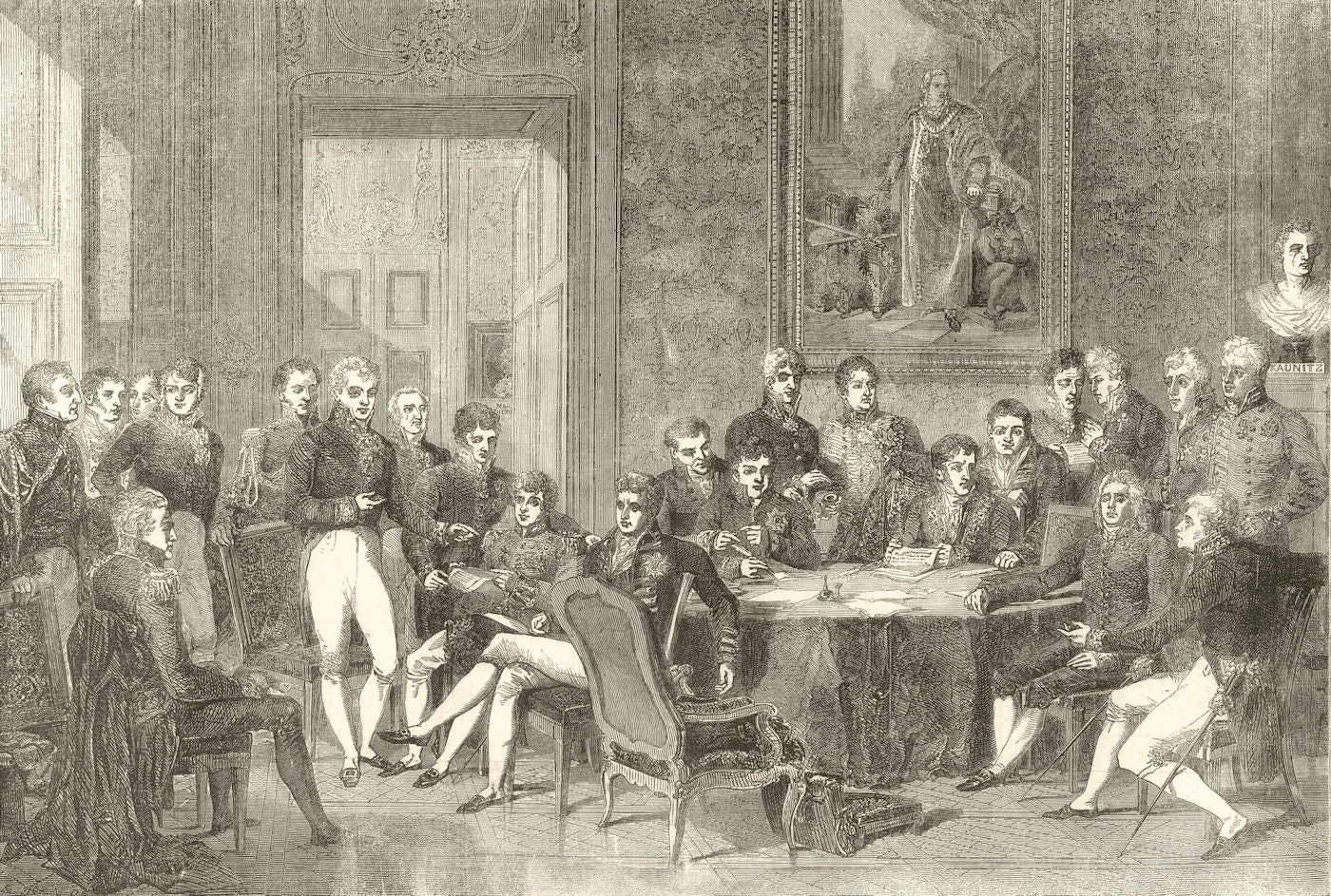 Congress of Vienna: Plenipotentiaries 8 powers sitting Treaty of Paris 1815 1856